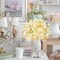 18Pcs Champagne Ranunculus Artificial Flowers, Faux Silk Mini Ranunculus with Stems, Fake Wedding Filler Flowers Bulk Floral Arrangements for Home, Table Centerpieces Bridal Shower DIY Bouquets Decor